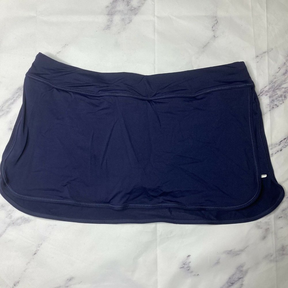 Athleta Skirt Bikini Bottom Womens Size Medium Navy Blue Quick Dry Athletic